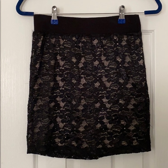 Black Lace Skirt - Picture 1 of 2